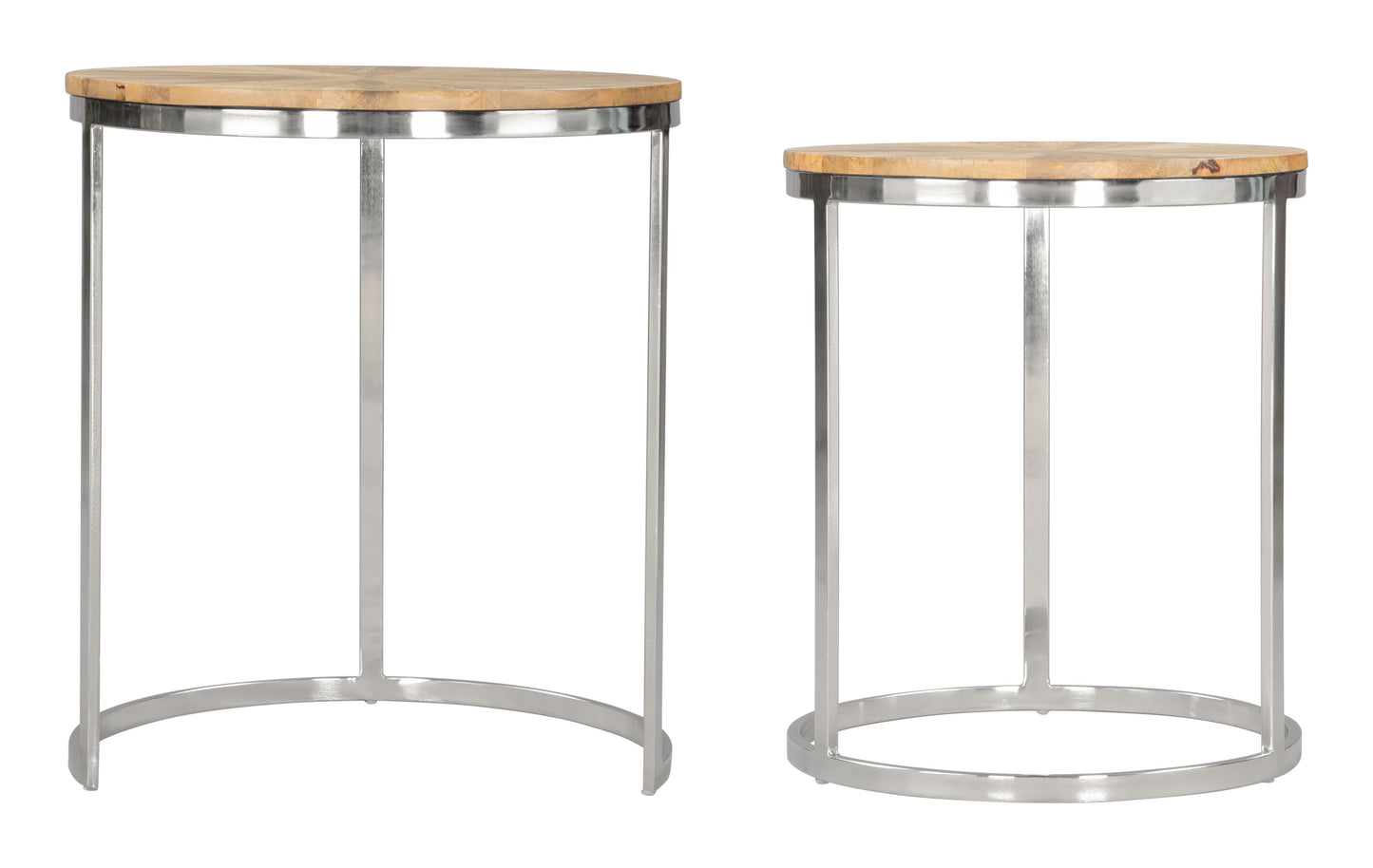 Ensemble de tables gigognes Bari (2 pièces) Naturel