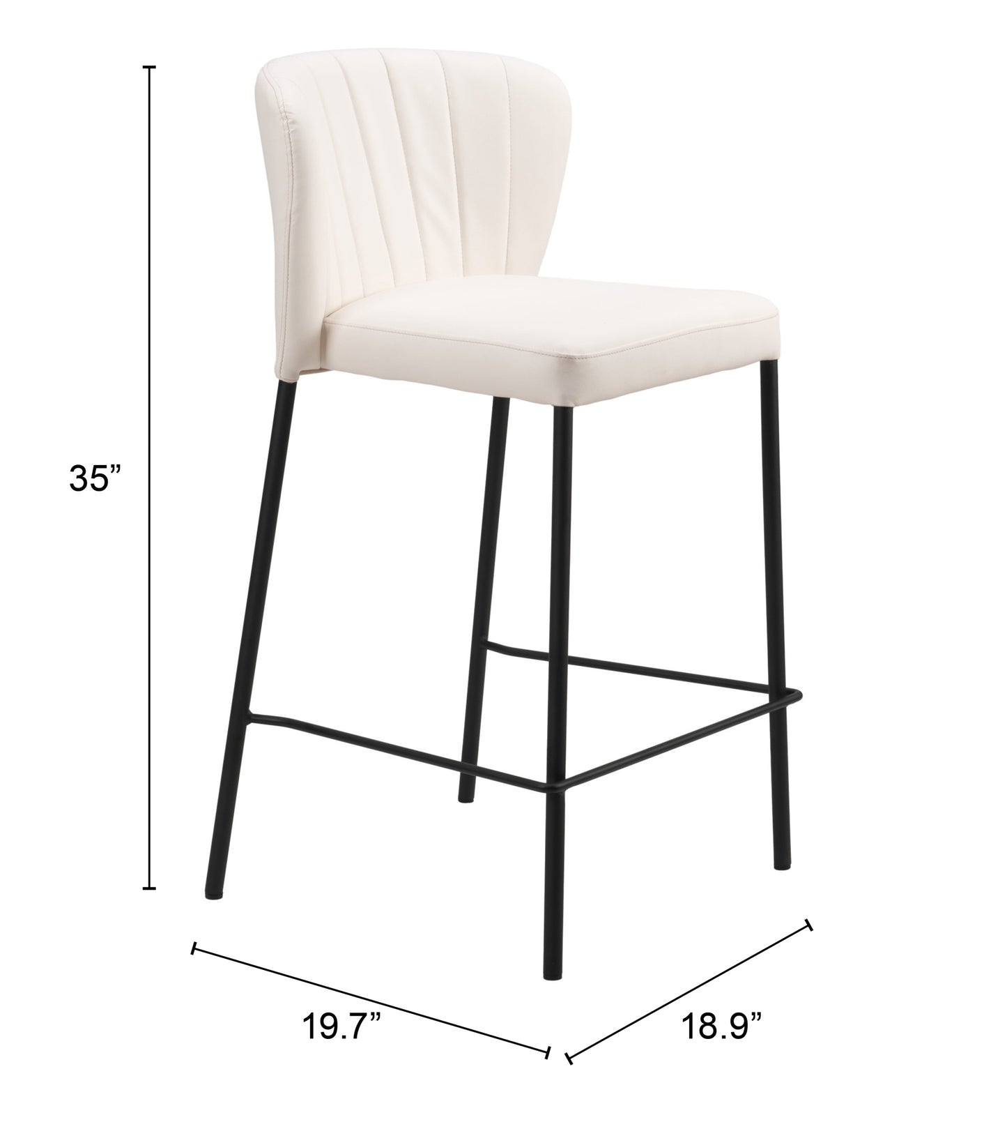 Counter Stool (Set of 2) Cream - Premium Quality & Stylish Design for Your Home