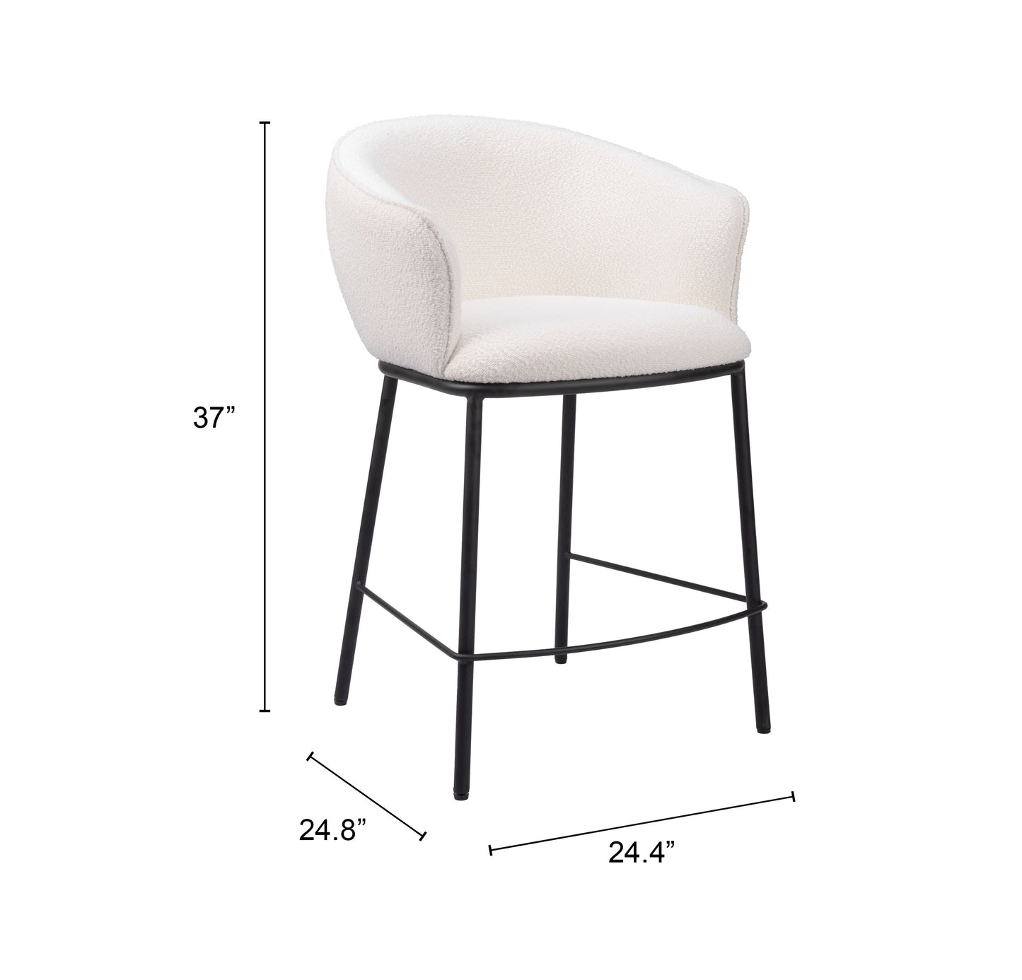 Tabouret de comptoir Essen ivoire