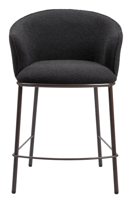 Taburete de mostrador negro y bronce: calidad superior y diseño elegante para su hogar