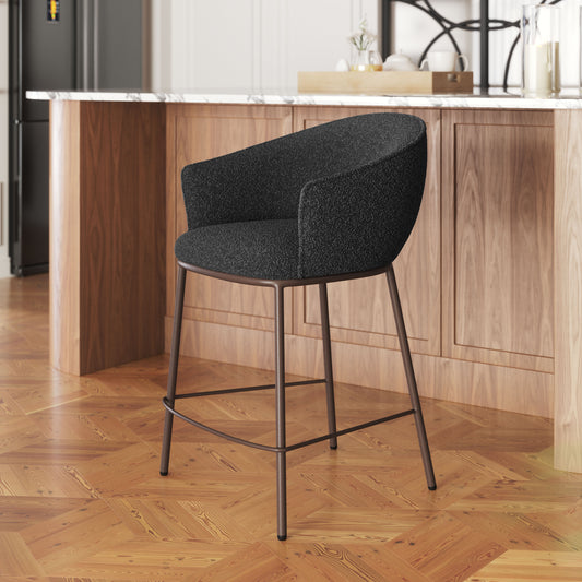 Taburete de mostrador negro y bronce: calidad superior y diseño elegante para su hogar