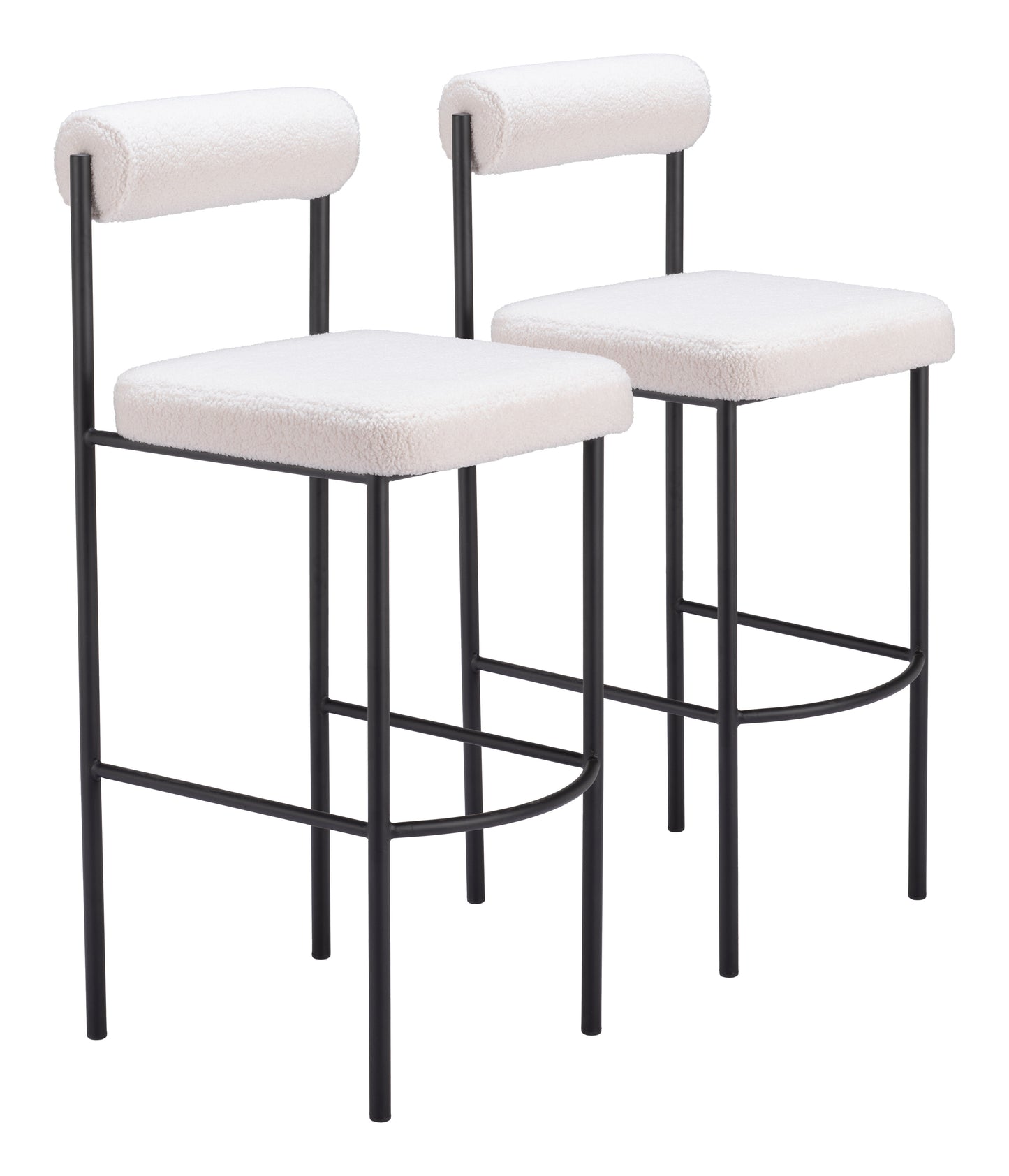 Tabouret de bar Livorno (lot de 2) Ivoire