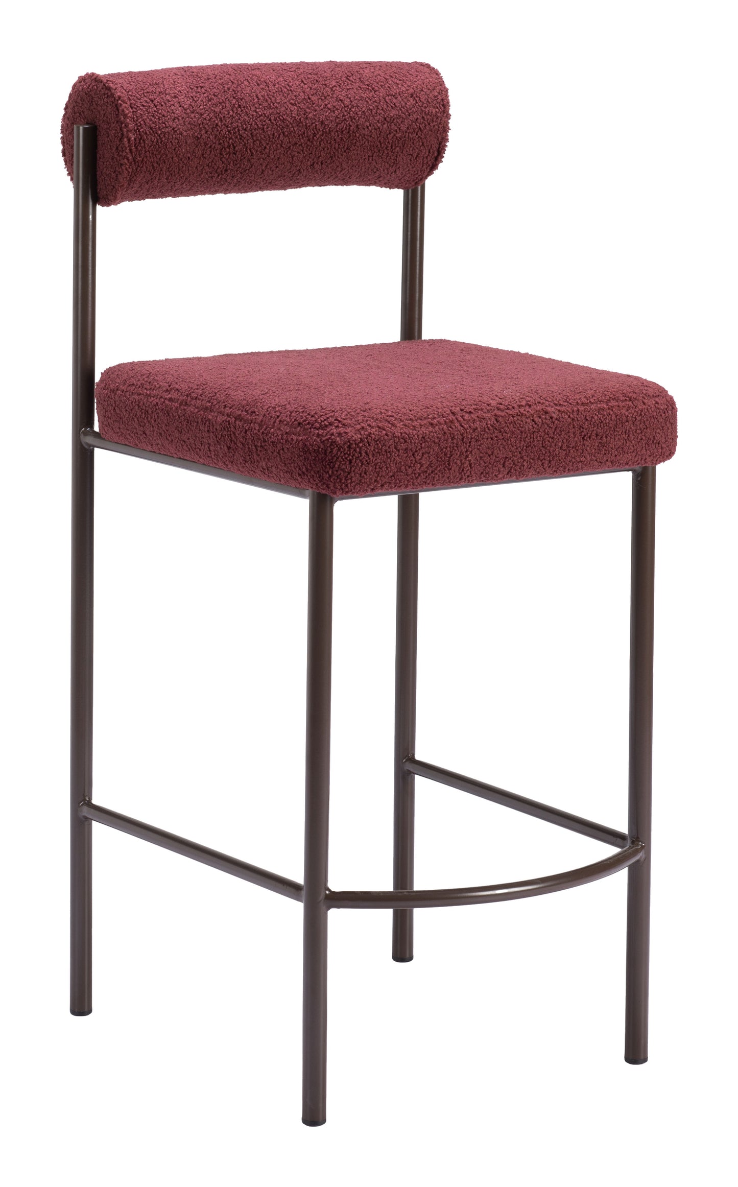 Counter Stool (Set of 2) Red & Bronze - Premium Quality & Stylish Design for Your Home