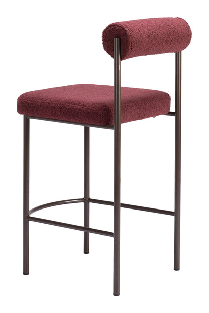 Counter Stool (Set of 2) Red & Bronze - Premium Quality & Stylish Design for Your Home
