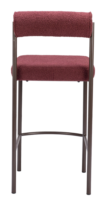 Counter Stool (Set of 2) Red & Bronze - Premium Quality & Stylish Design for Your Home