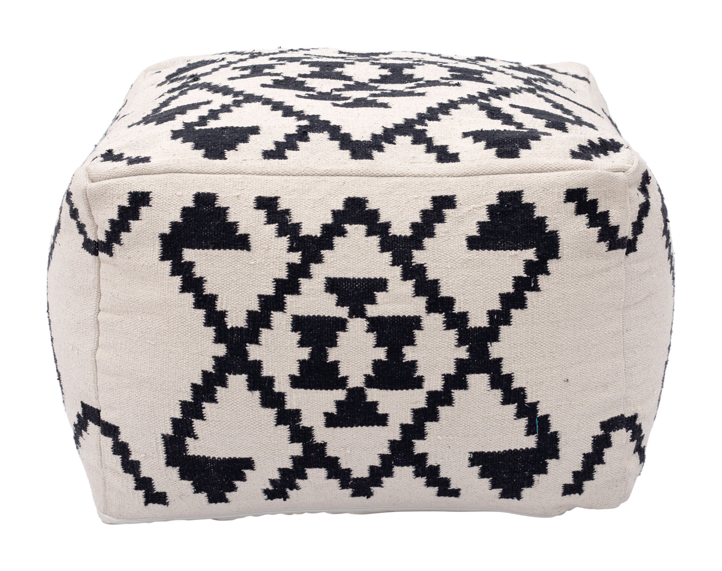 Pouf Lizardo beige et noir