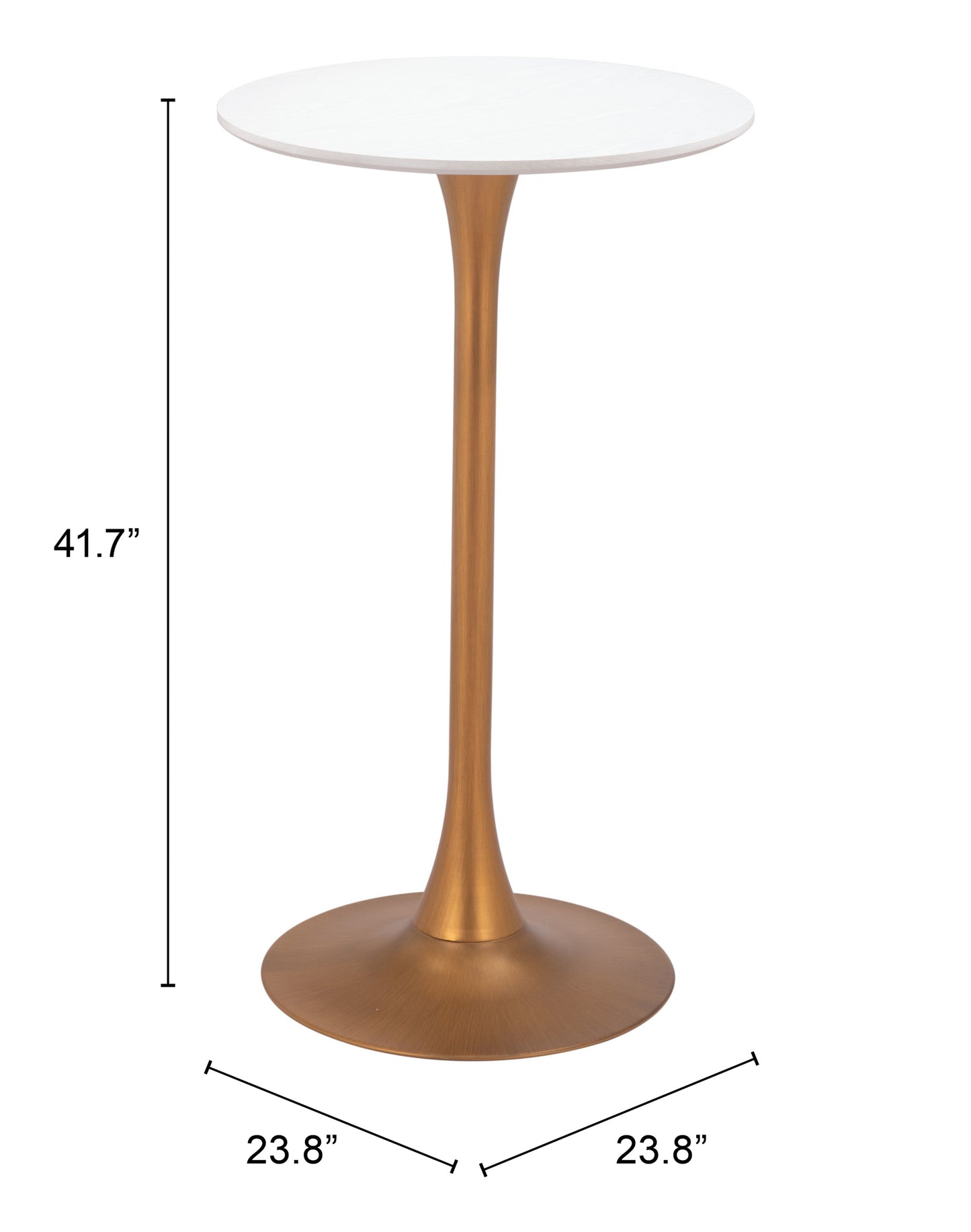 Bar Table White & Gold - Elegant & Durable Dining Table for Stylish Spaces