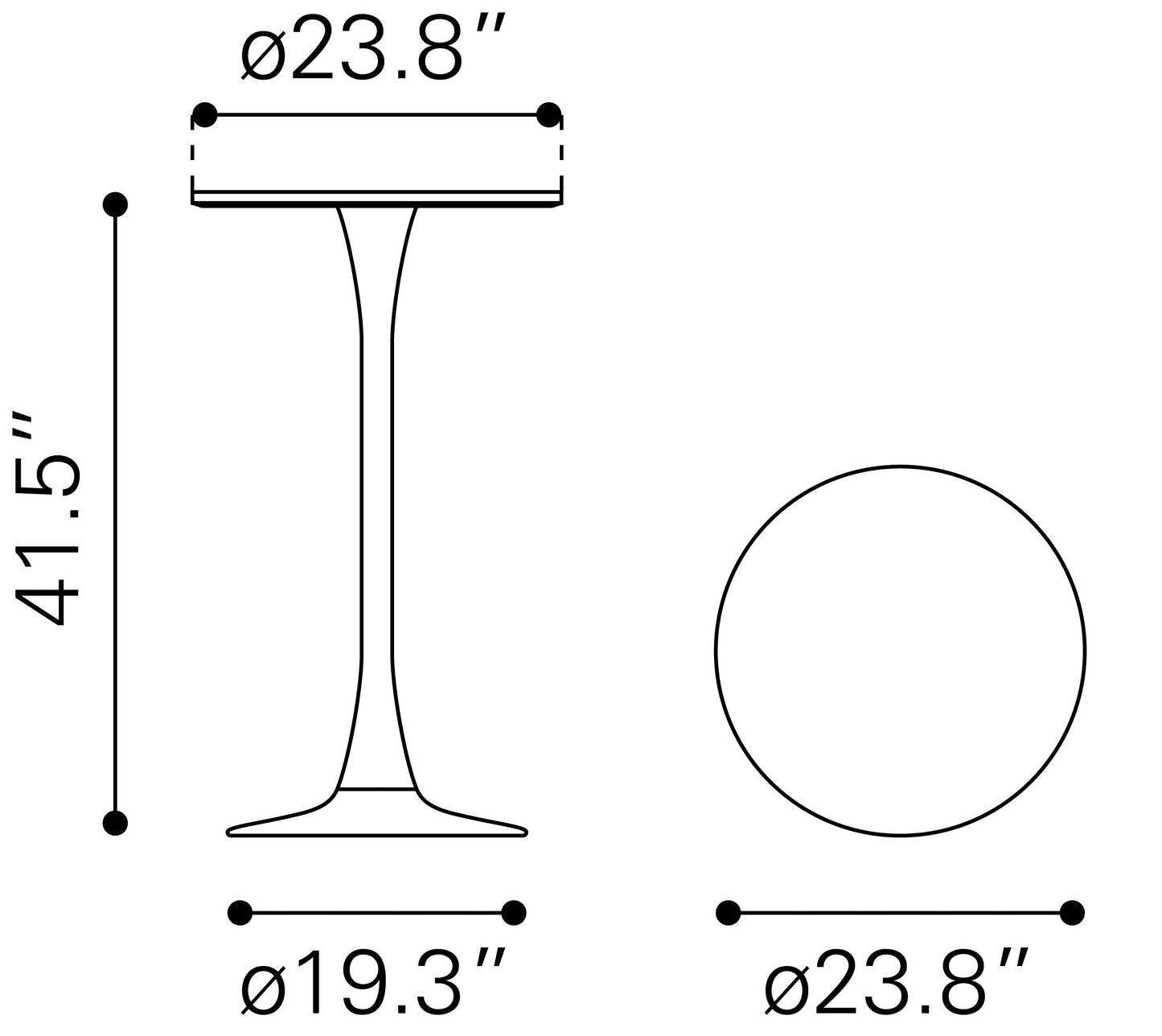 Bar Table White & Gold - Elegant & Durable Dining Table for Stylish Spaces