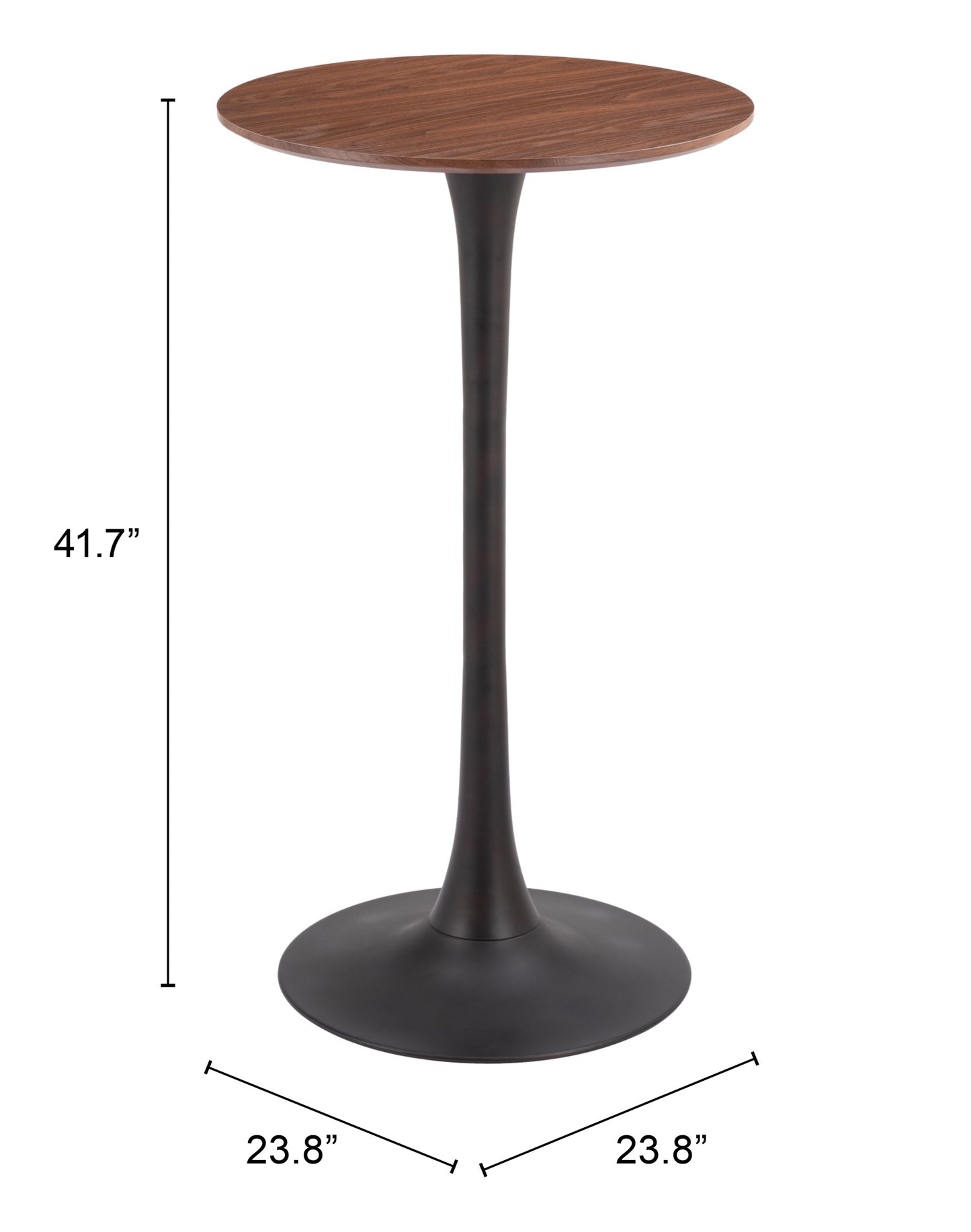 Table de bar Auray marron