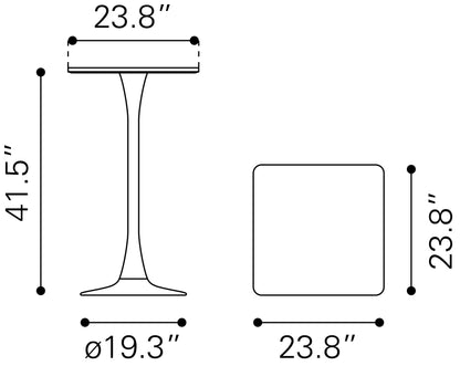 Bar Table Brown - Elegant & Durable Dining Table for Stylish Spaces