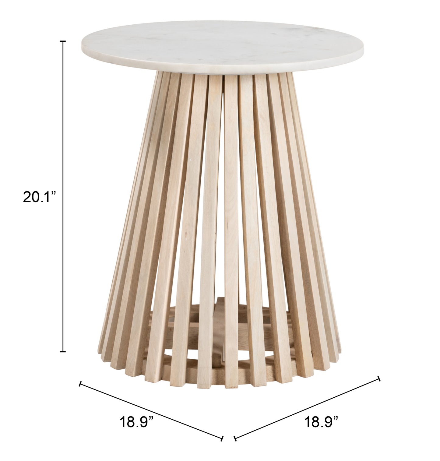 Side Table White & Natural - Elegant & Durable Dining Table for Stylish Spaces