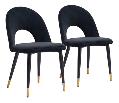 Dining Chair (Set of 2) Black - Modern & Ergonomic Seating for Home & Office