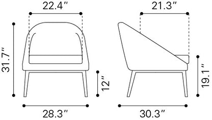 Accent Chair Gray - Modern & Ergonomic Seating for Home & Office