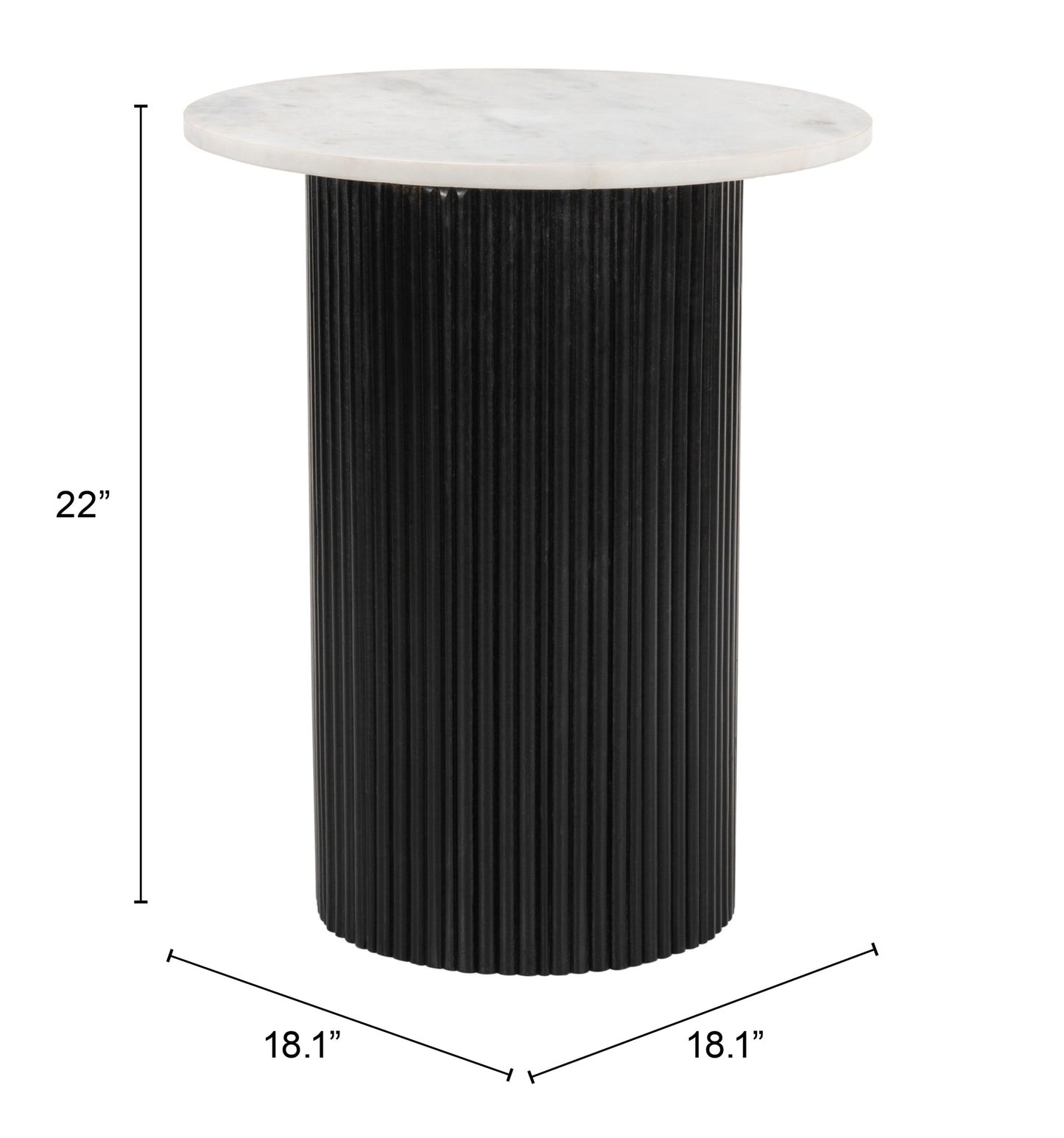 Side Table White & Black - Elegant & Durable Dining Table for Stylish Spaces