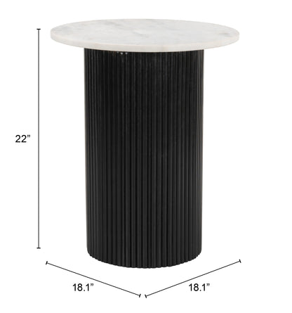 Side Table White & Black - Elegant & Durable Dining Table for Stylish Spaces