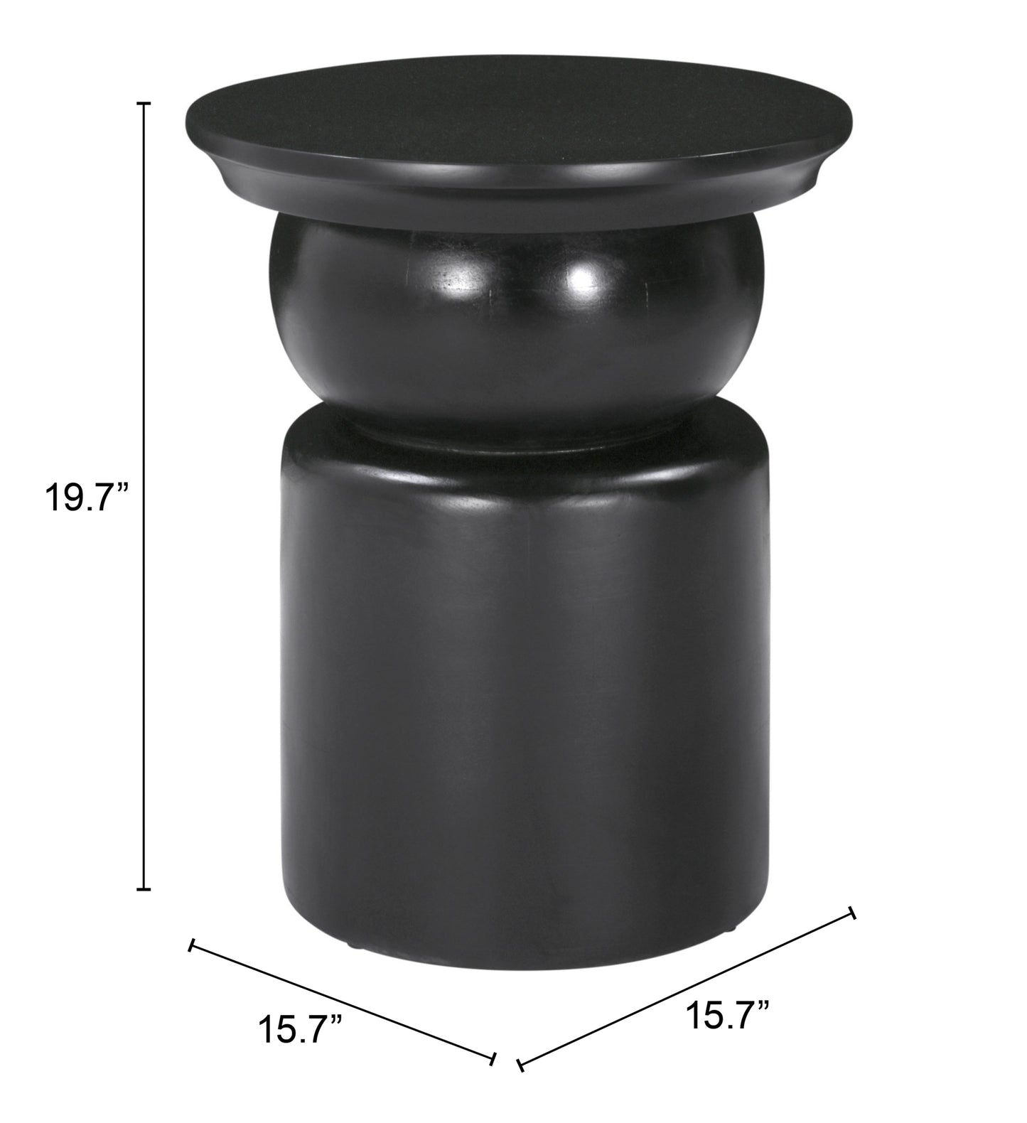 Table d'appoint Colombo noire