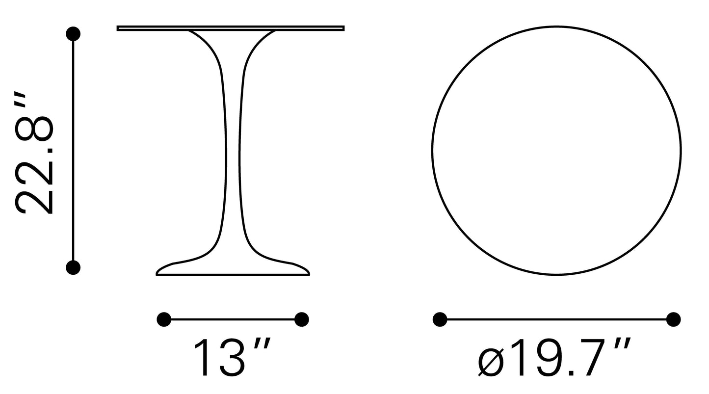 Table d'appoint Wilco blanche