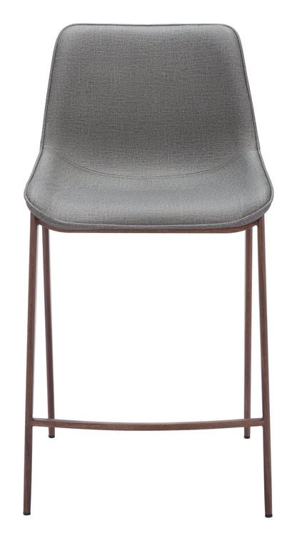 Counter Stool (Set of 2) Slate Gray & Walnut - Premium Quality & Stylish Design for Your Home