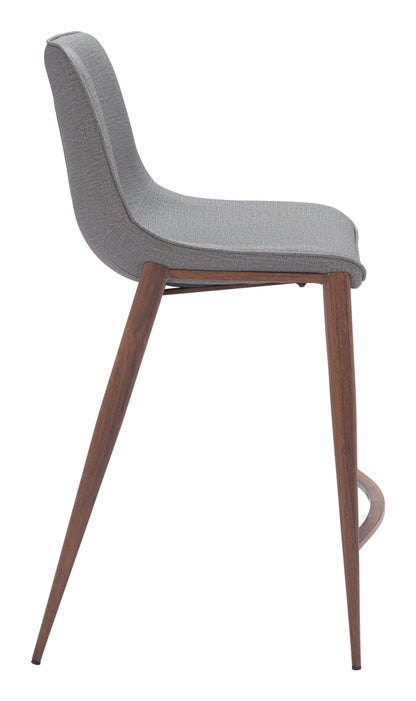 Counter Stool (Set of 2) Slate Gray & Walnut - Premium Quality & Stylish Design for Your Home