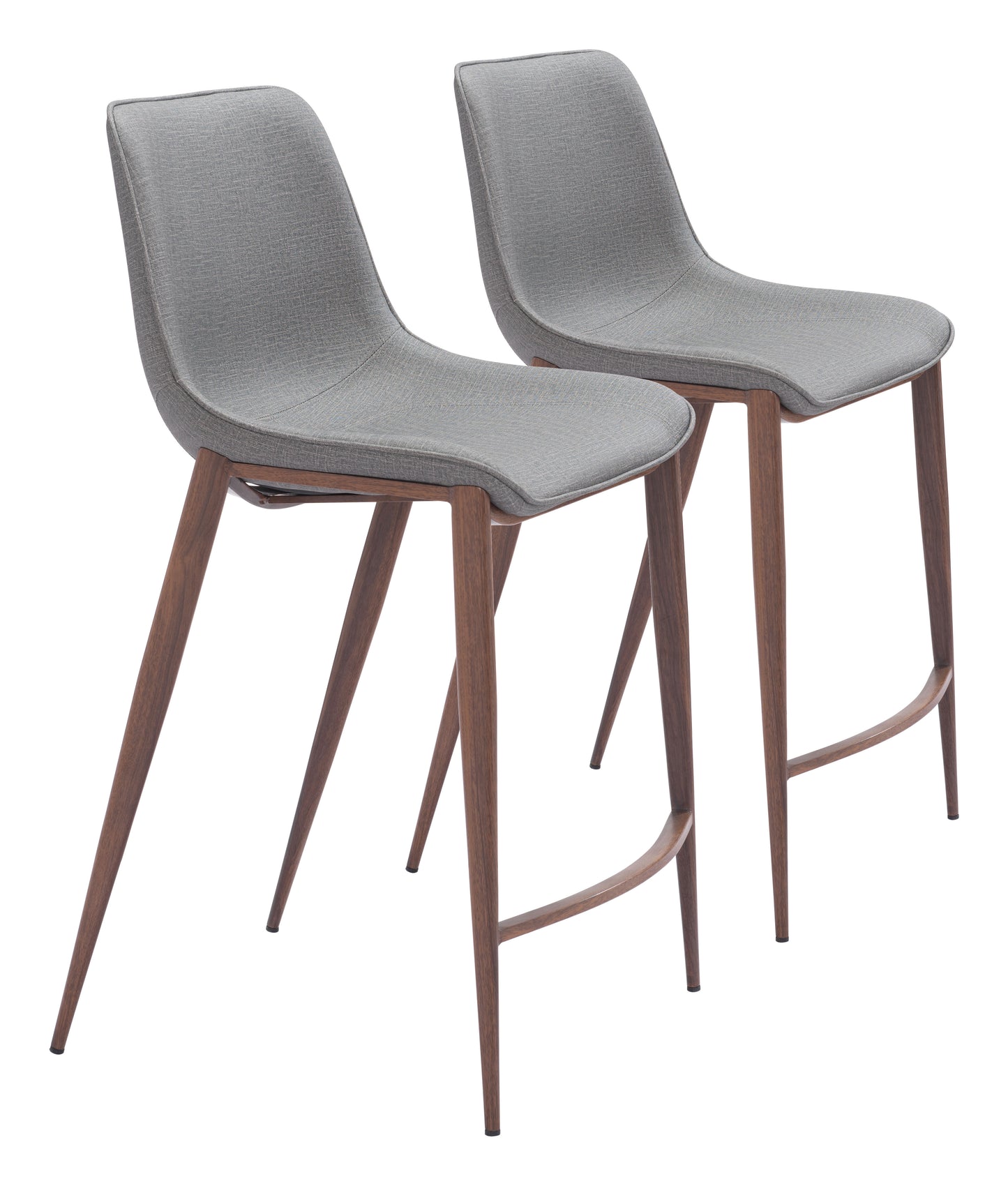 Counter Stool (Set of 2) Slate Gray & Walnut - Premium Quality & Stylish Design for Your Home