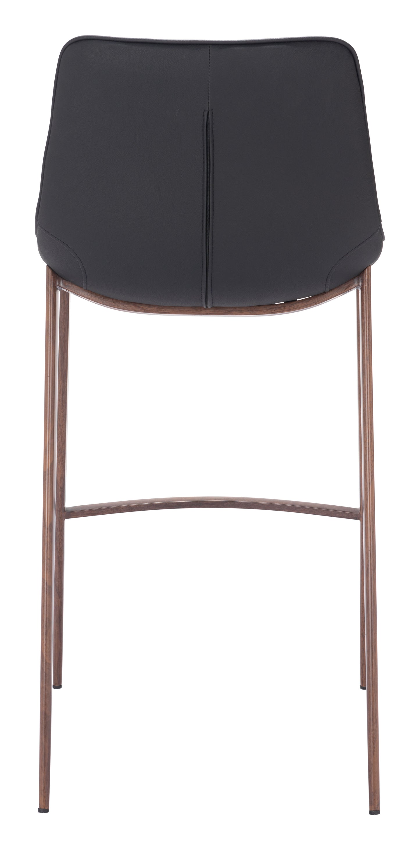 Tabouret de bar Magnus (lot de 2) noir et noyer