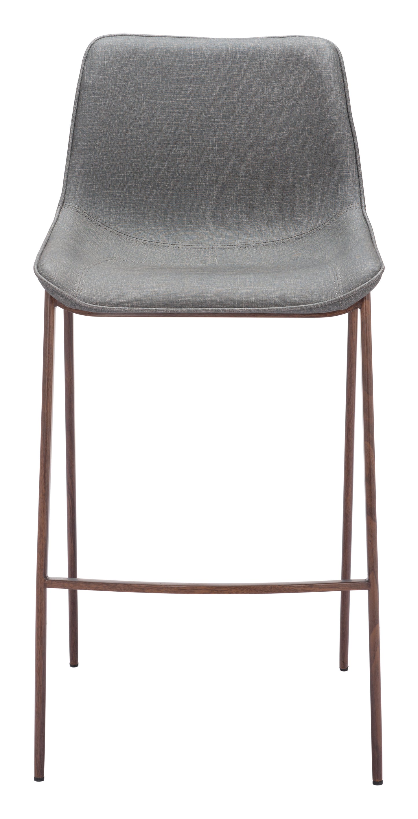 Tabouret de bar Magnus (lot de 2) Gris ardoise et noyer