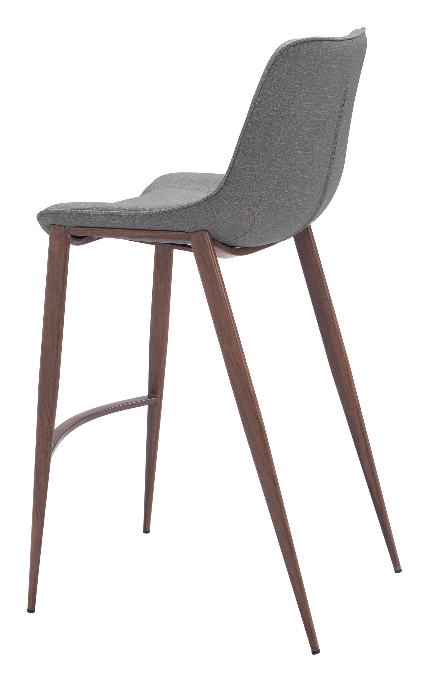 Tabouret de bar Magnus (lot de 2) Gris ardoise et noyer