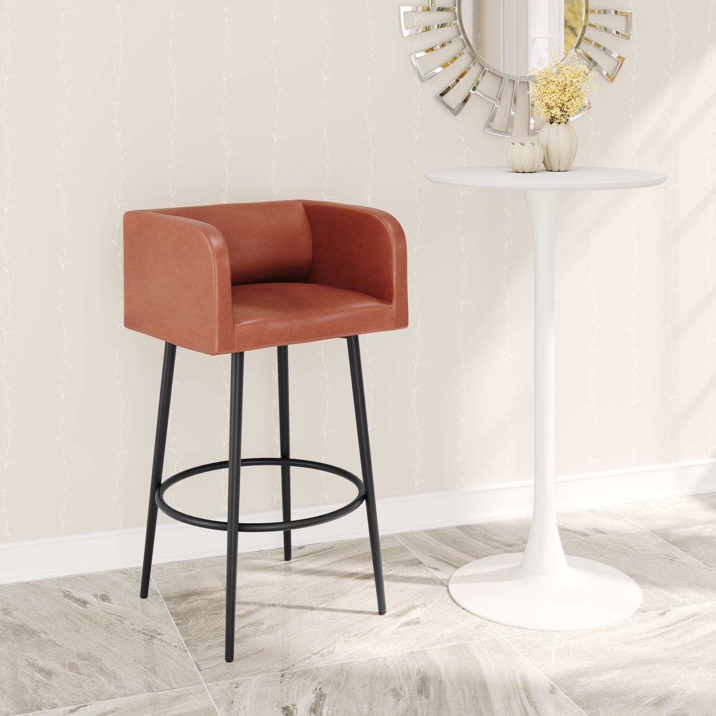 Tabouret de bar Horbat (lot de 2) marron