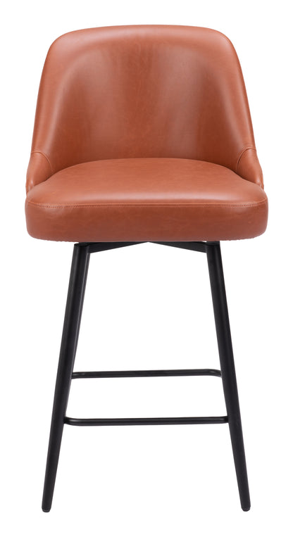 Tabouret de bar pivotant Keppel marron