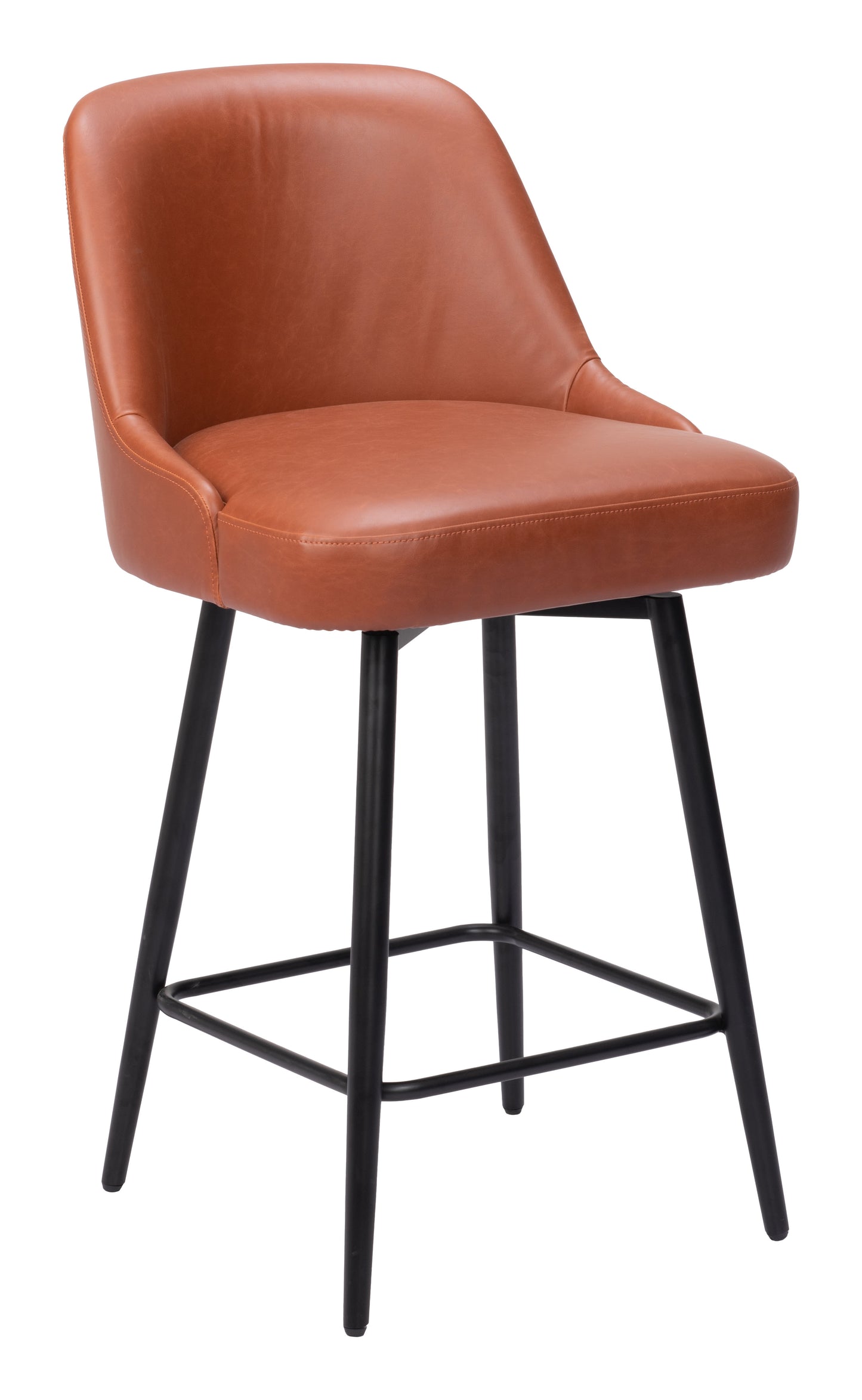 Tabouret de bar pivotant Keppel marron