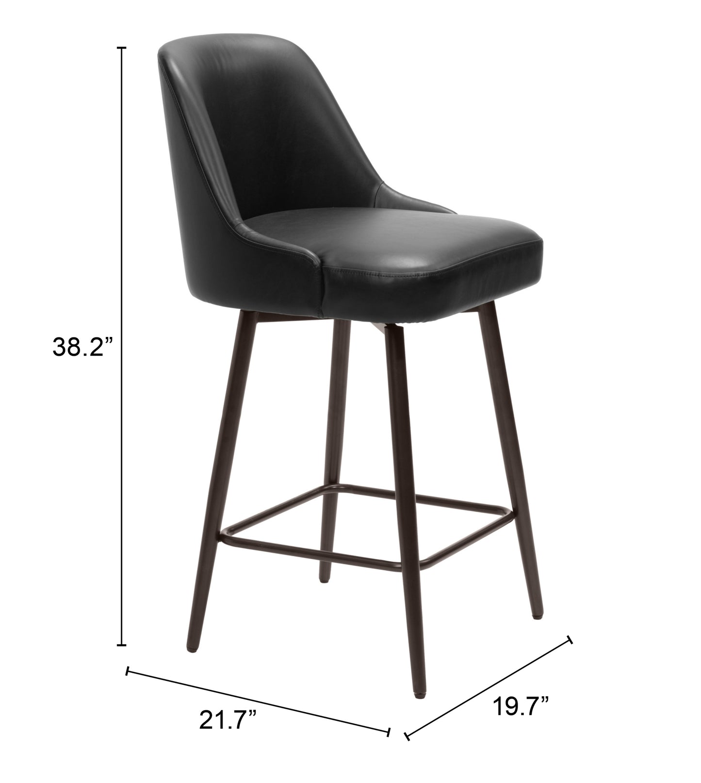 Swivel Counter Stool Black & Bronze - Premium Quality & Stylish Design for Your Home