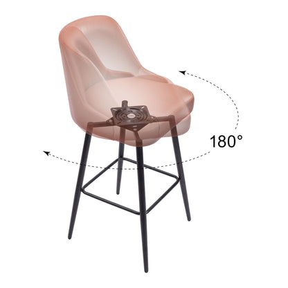 Tabouret de bar pivotant Keppel marron