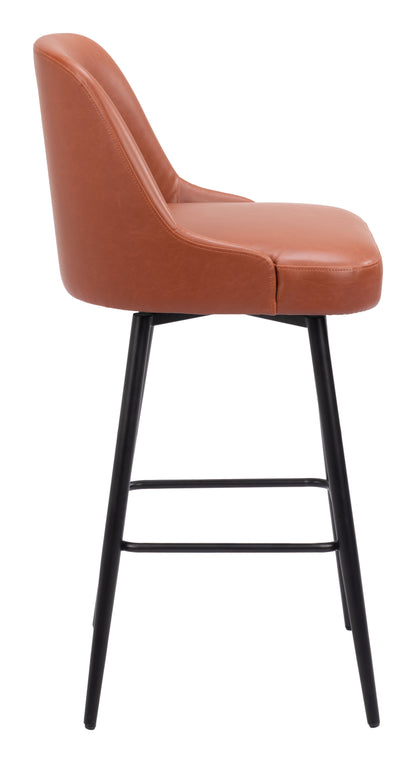Tabouret de bar pivotant Keppel marron