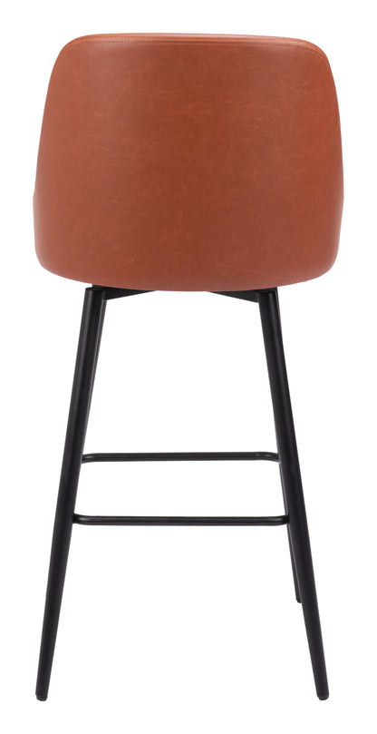 Tabouret de bar pivotant Keppel marron