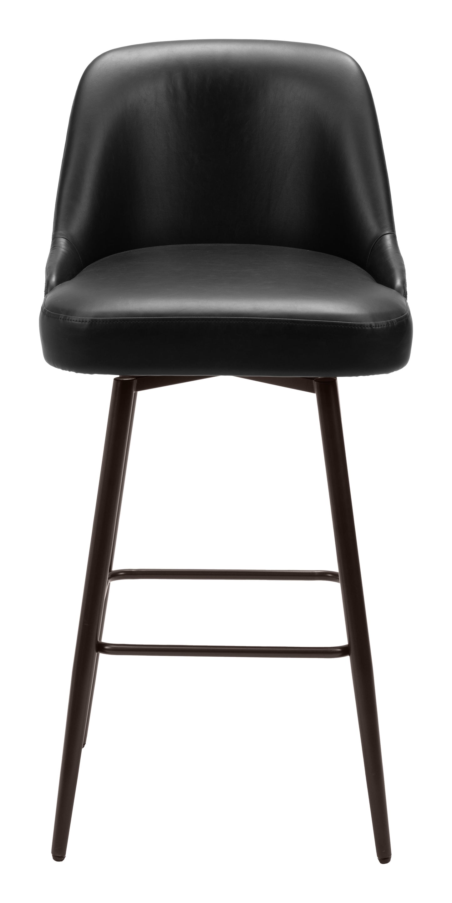 Tabouret de bar pivotant Keppel noir et bronze