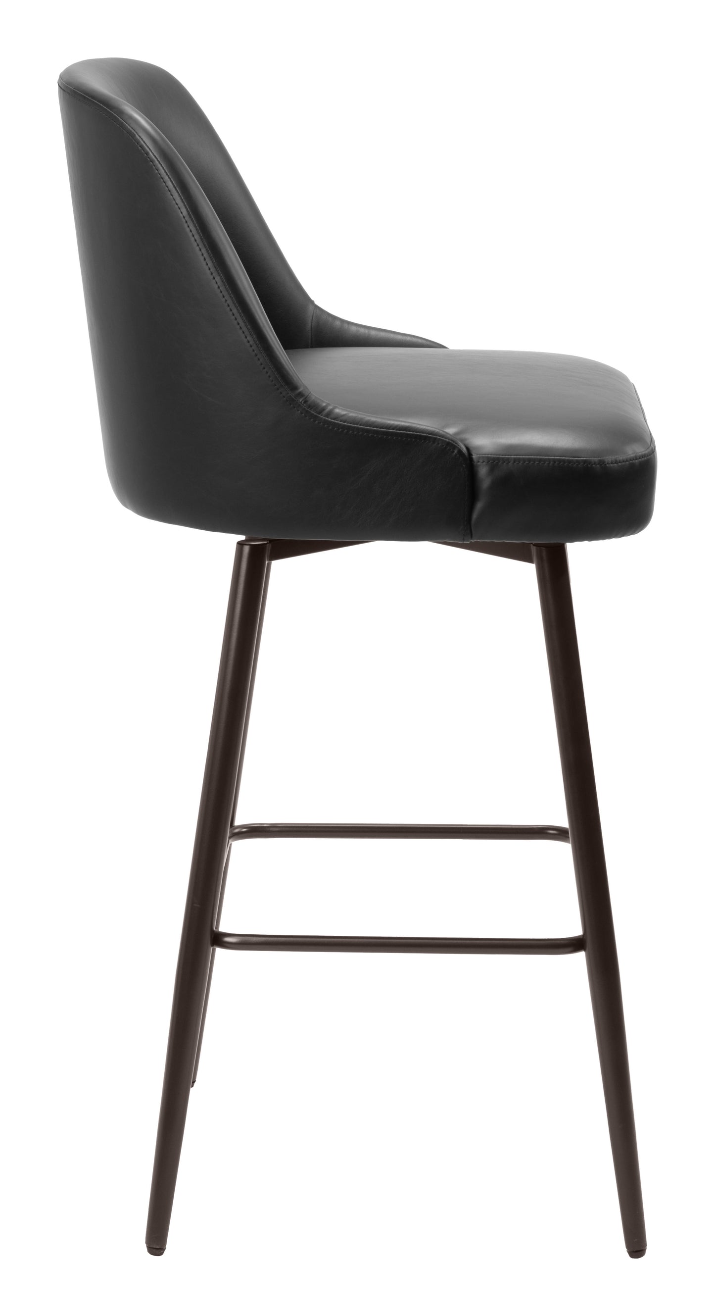 Tabouret de bar pivotant Keppel noir et bronze