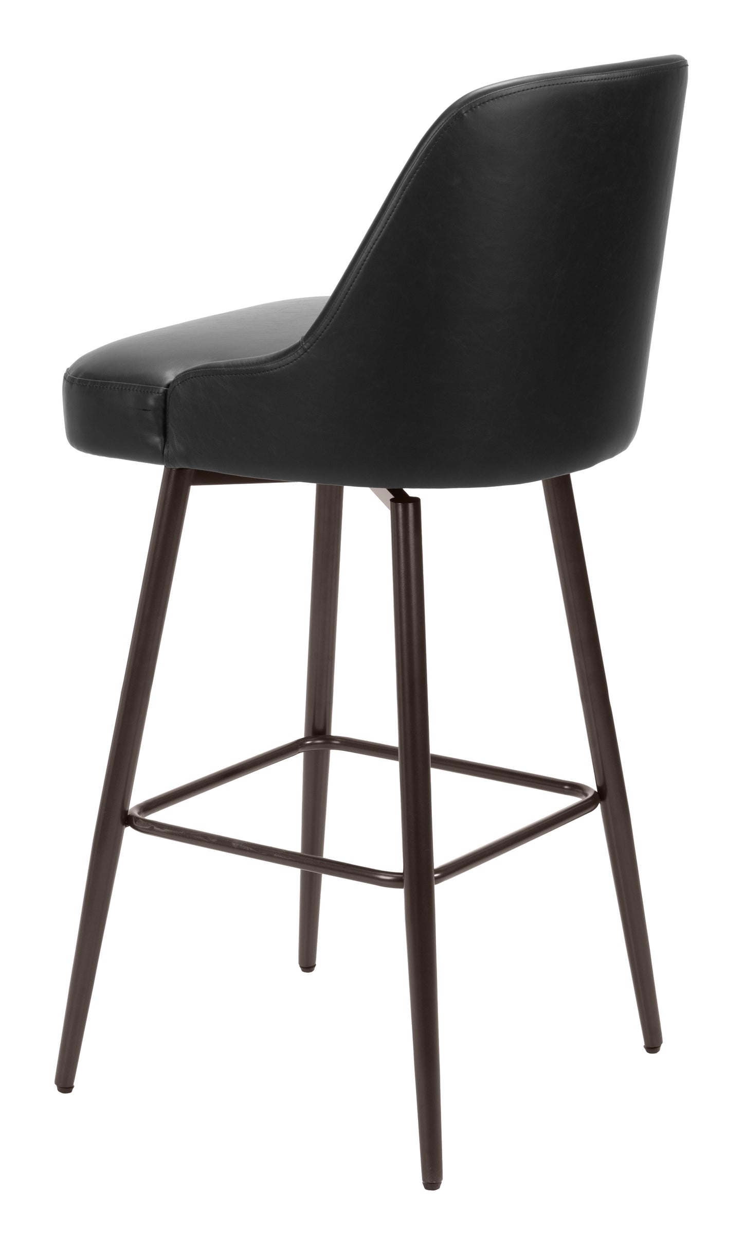 Tabouret de bar pivotant Keppel noir et bronze