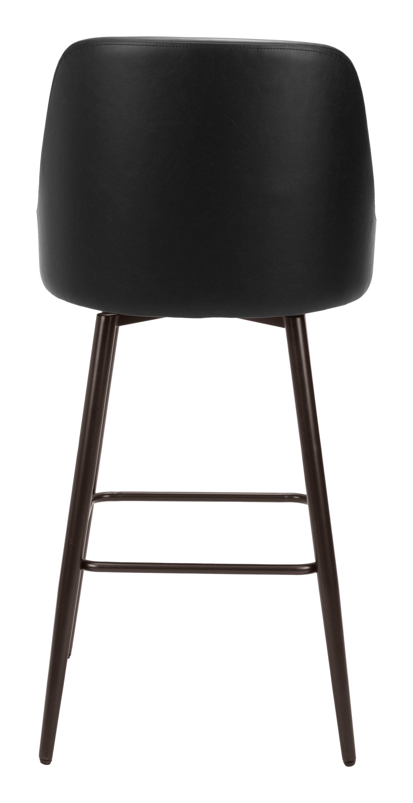 Tabouret de bar pivotant Keppel noir et bronze