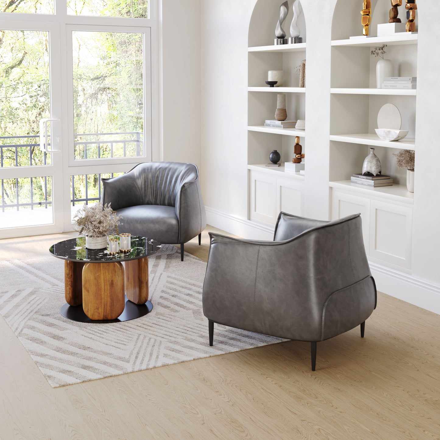 Accent Chair Gray - Modern & Ergonomic Seating for Home & Office