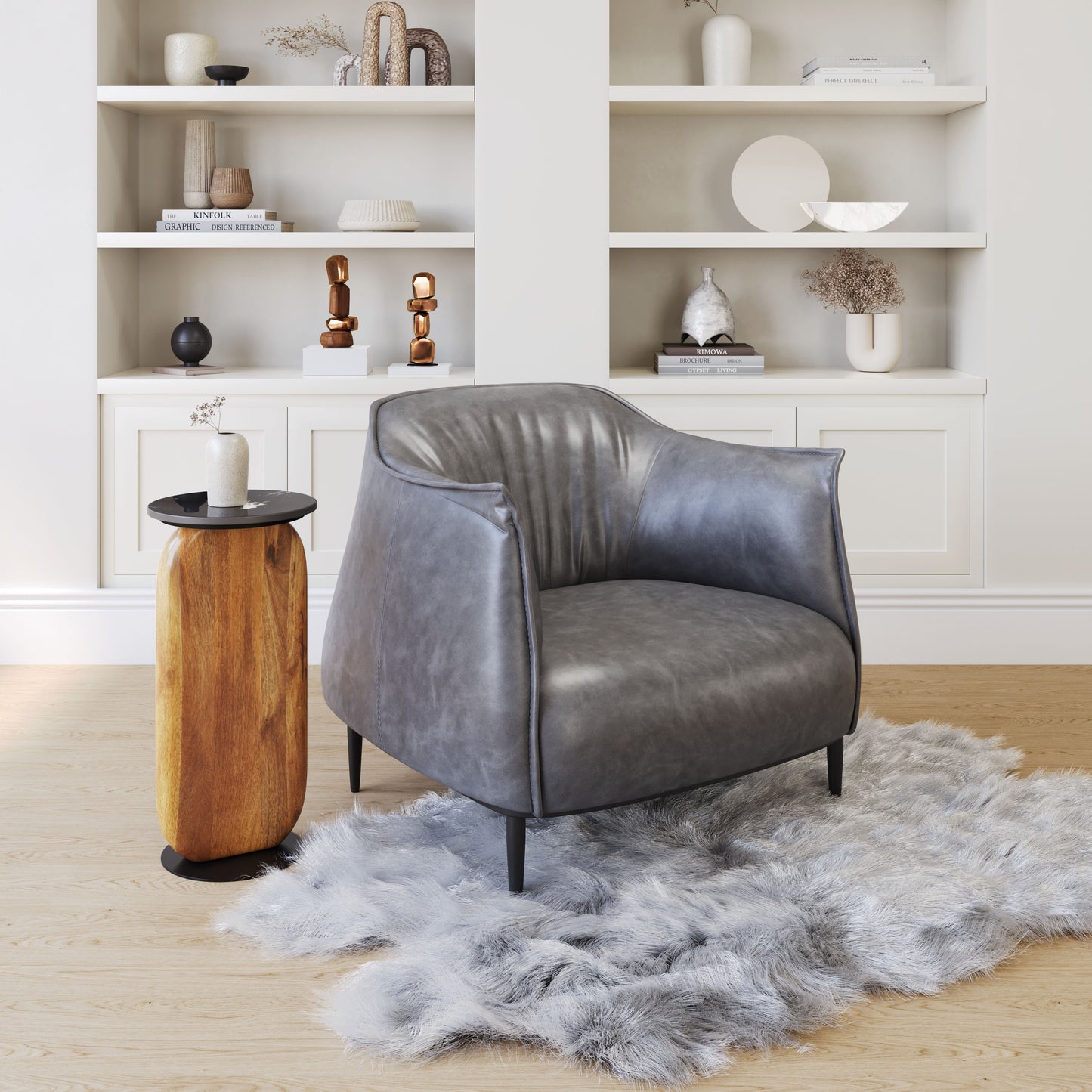 Accent Chair Gray - Modern & Ergonomic Seating for Home & Office