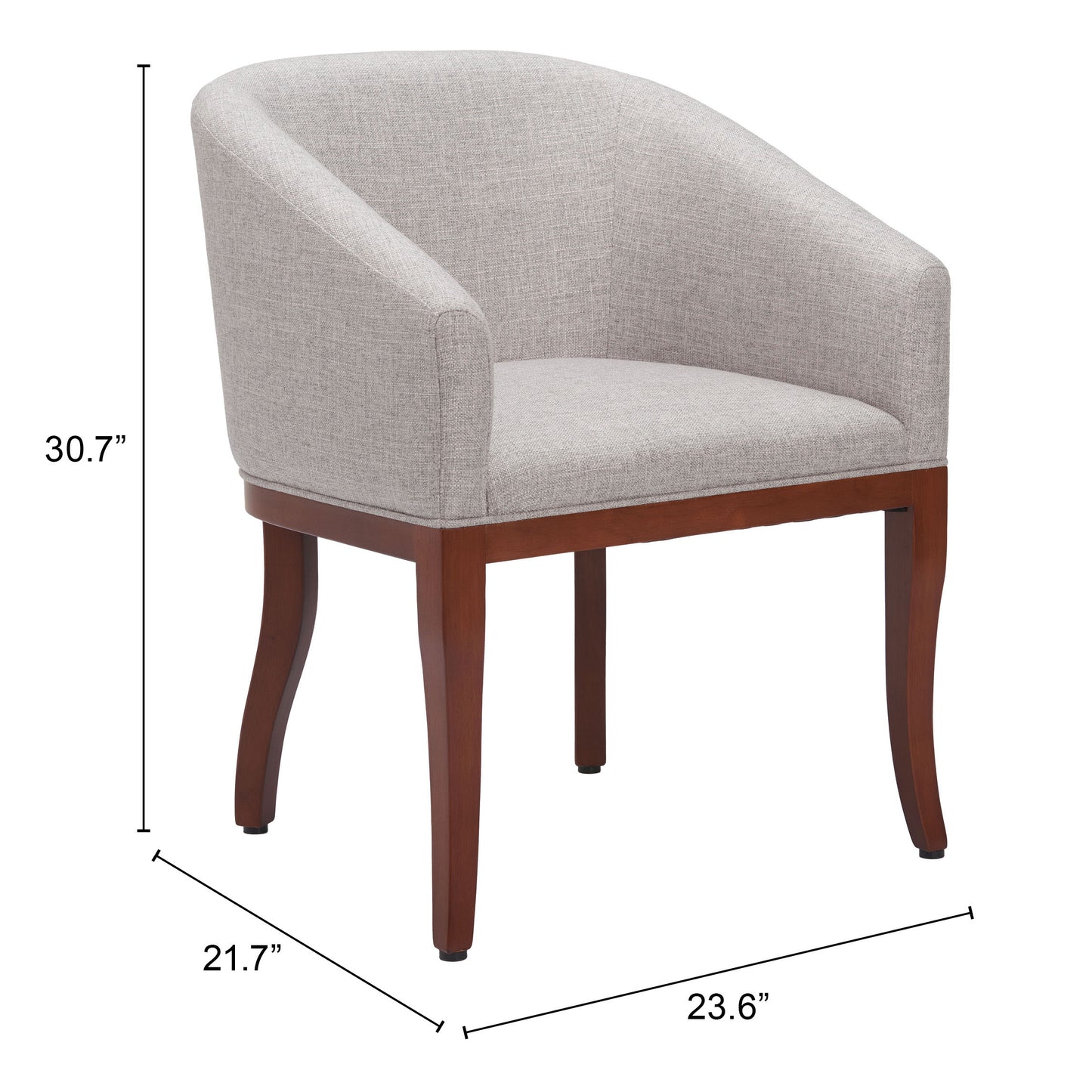 Chaise de salle à manger Serasa grise