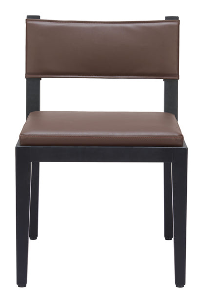 Chaise de salle à manger Roxas (lot de 2) marron