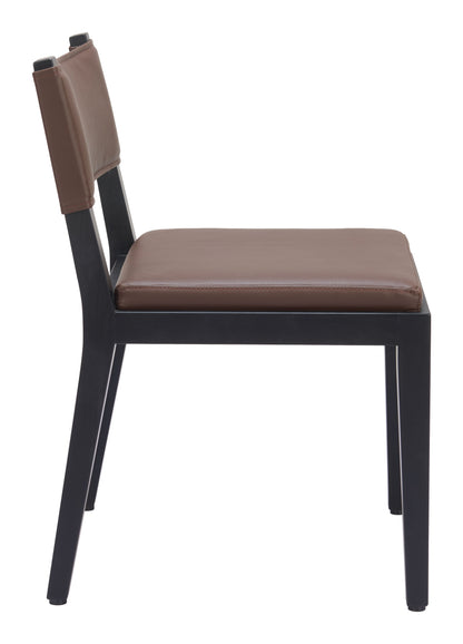 Chaise de salle à manger Roxas (lot de 2) marron