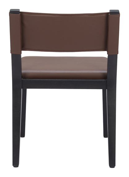 Chaise de salle à manger Roxas (lot de 2) marron