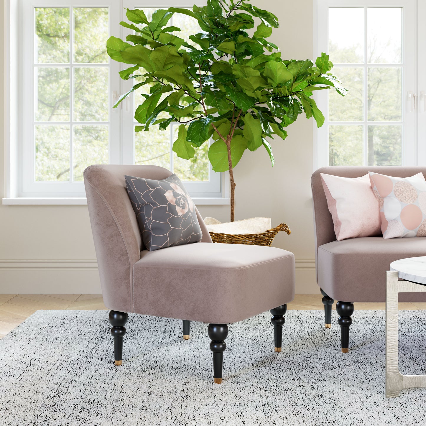 Accent Chair Taupe - Modern & Ergonomic Seating for Home & Office