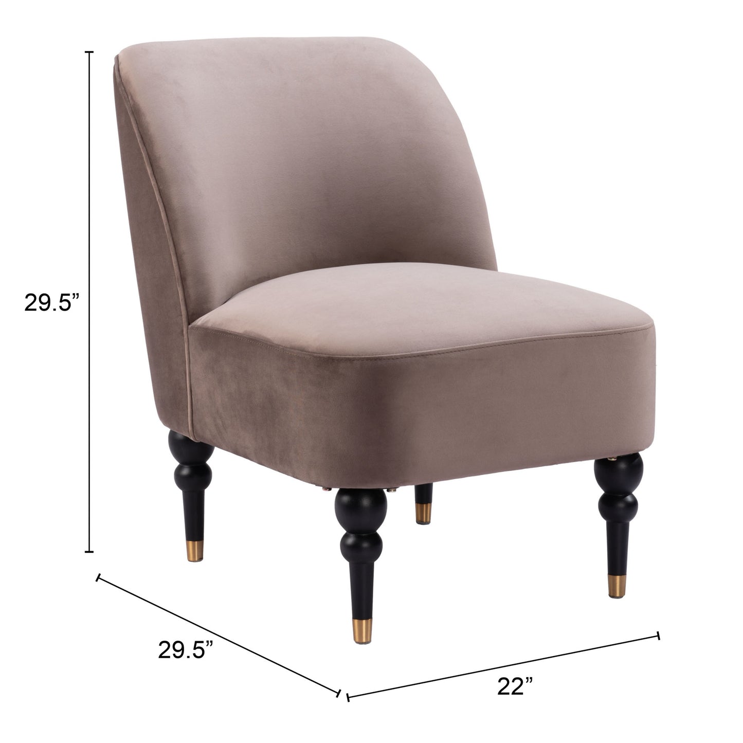 Accent Chair Taupe - Modern & Ergonomic Seating for Home & Office