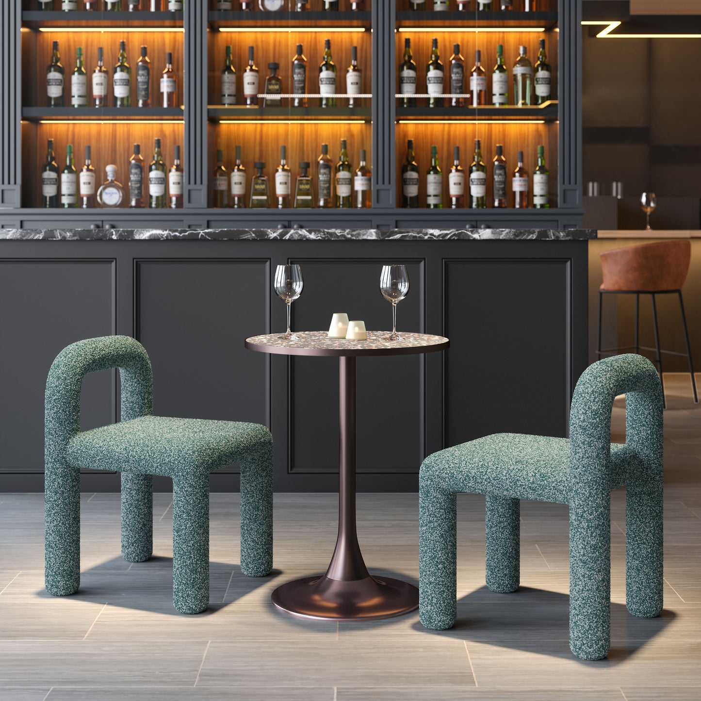 Chaise de salle à manger Arum (lot de 2) Vert neige