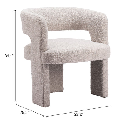 Accent Chair Sandy Beige - Modern & Ergonomic Seating for Home & Office