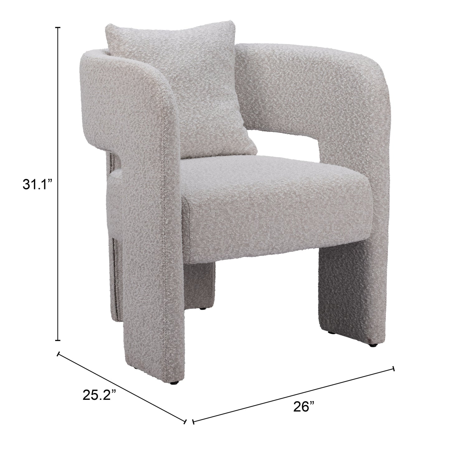 Dining Chair Misty Gray - Modern & Ergonomic Seating for Home & Office