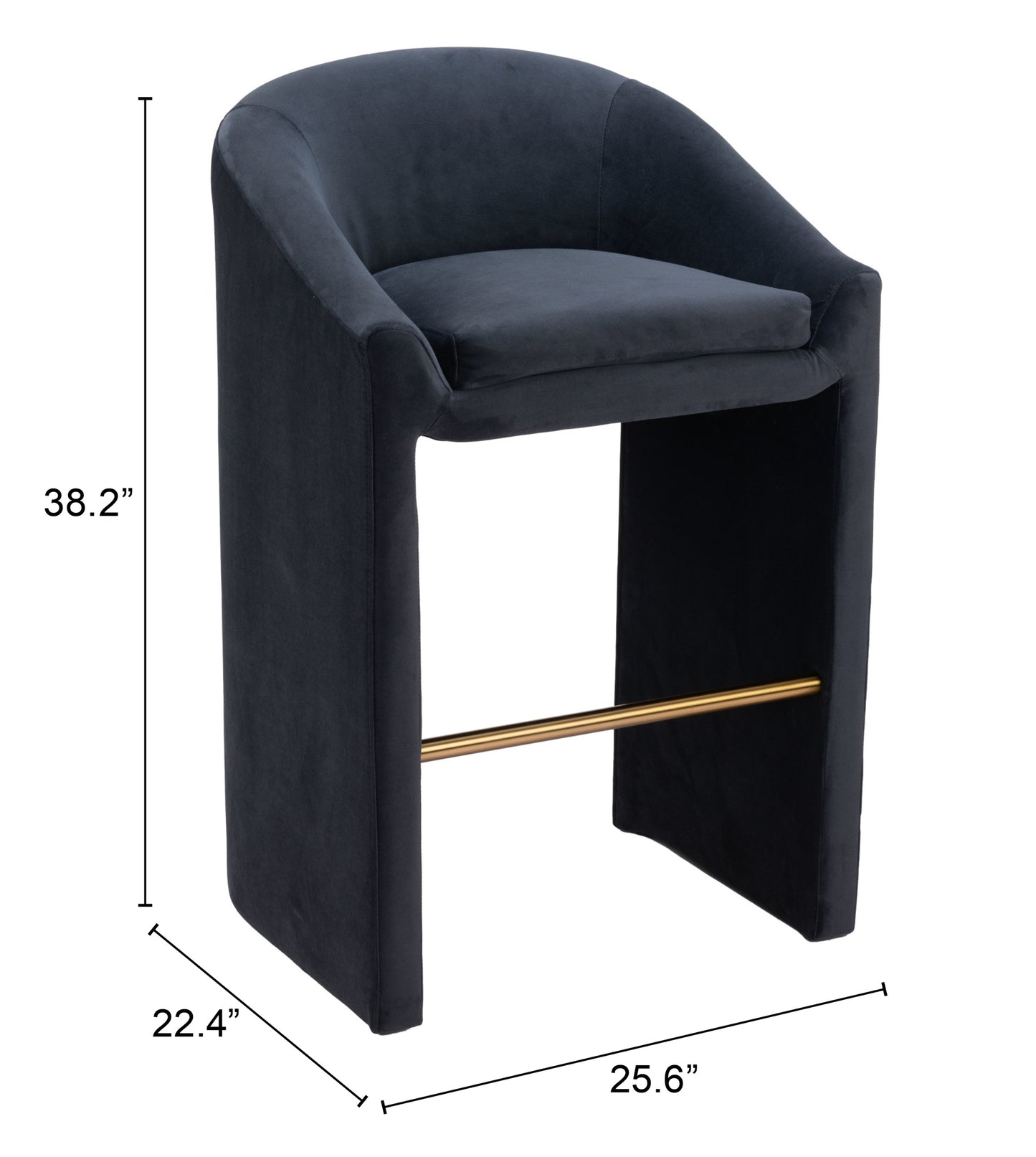 Tabouret de bar Emas gris nuit